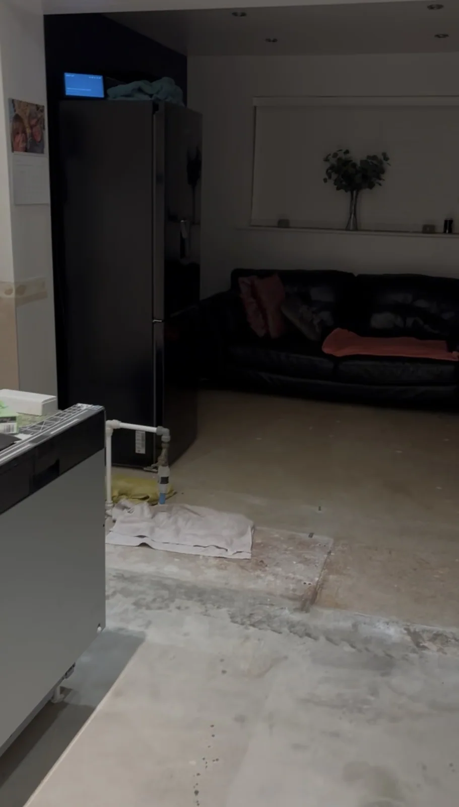Opening into the adjoining living space